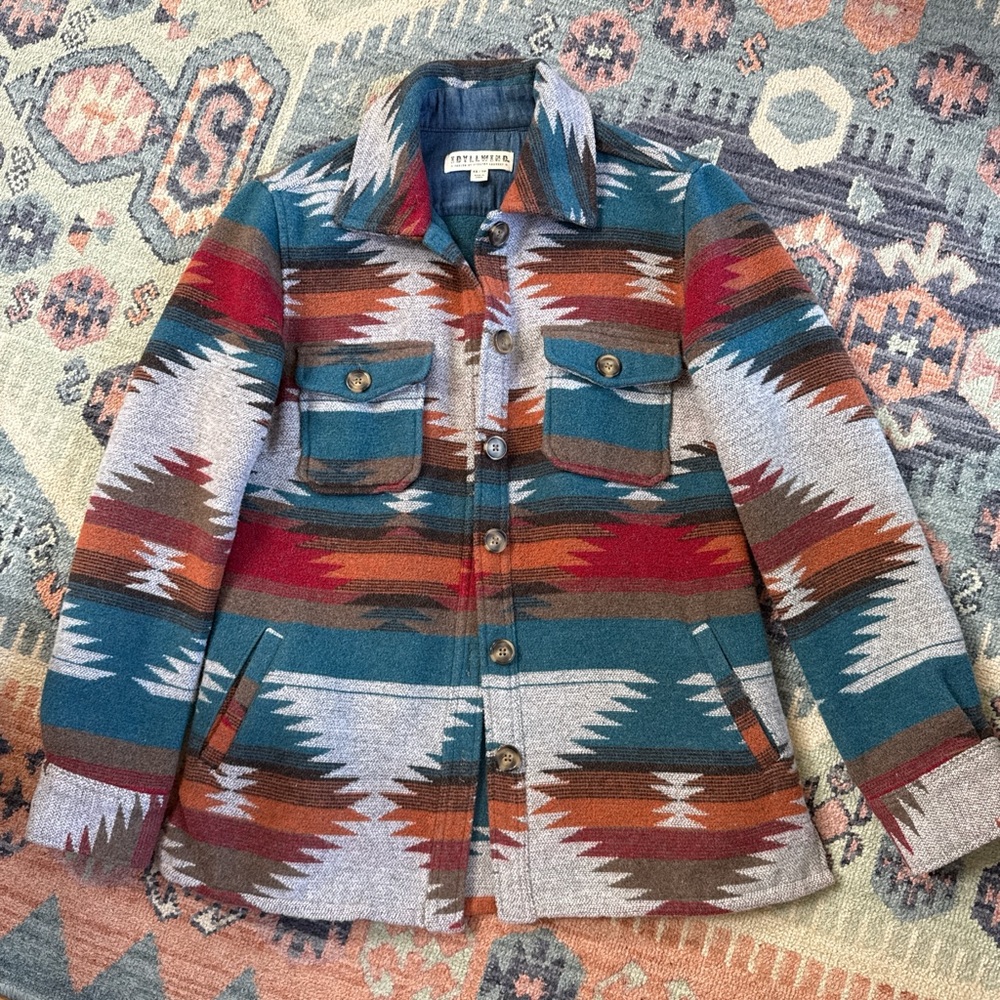 Idyllwind Blue and Brown Utility Jacket Southwestern Style